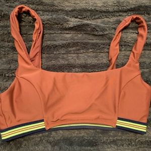 Aerie brown scoop bikini top Medium